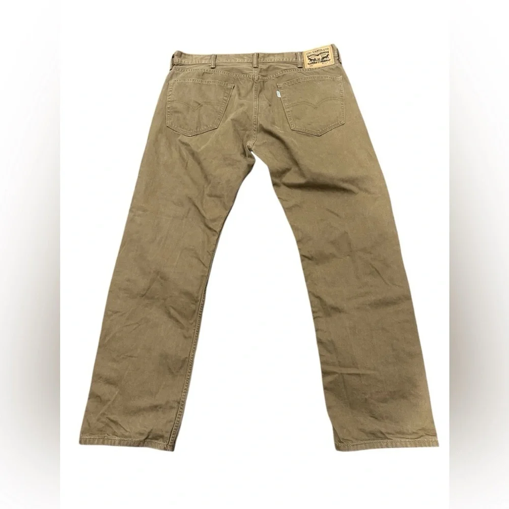 Levi's 505™ Straight-Fit Stretch Slub Twill Jeans Men’s Size 38x32 Brown Camel